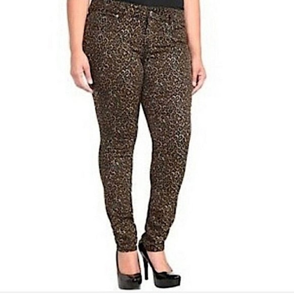 torrid Denim - Torrid Denim Leopard Print Skinny Jeans Size 24